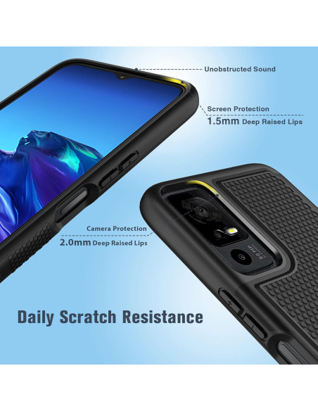 Funda FNTCASE para TCL 40 XE 5G - Doble Capa Antideslizante