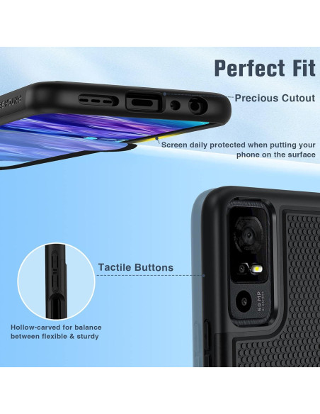 Funda FNTCASE para TCL 40 XE 5G - Doble Capa Antideslizante