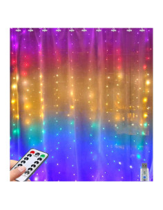 Luces de Cortina LED Greenke 2.04x1.52m 8 Modos Multicolor