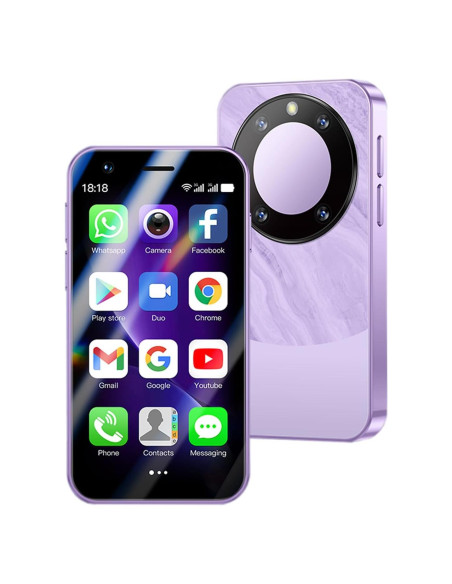 Mini Smartphone 3G Viqee MTK 32GB Android 8.1 2.55" Púrpura