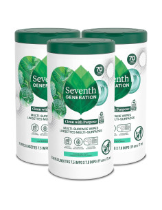 Toallitas Multiusos Seventh Generation Menta 70 Unidades x3