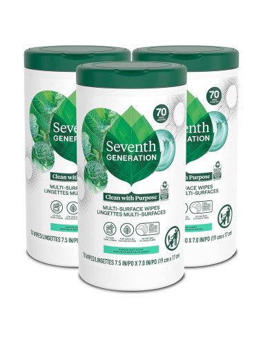 Toallitas Multiusos Seventh Generation Menta 70 Unidades x3