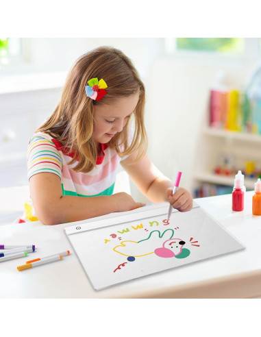 Tablero de Notas LED KJBJWJSLBD 34.8x25.4 cm con 7 Marcadores