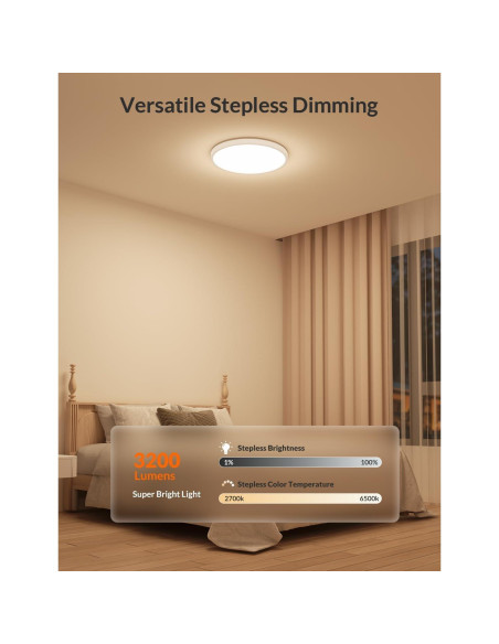 Luz de Techo Inteligente LEPOWER-TEC 33 cm RGBWW 3200 LM