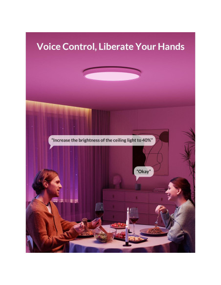 Luz de Techo Inteligente LEPOWER-TEC 33 cm RGBWW 3200 LM