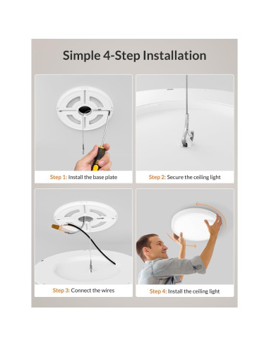 Luz de Techo Inteligente LEPOWER-TEC 33 cm RGBWW 3200 LM