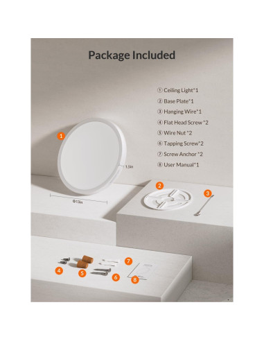 Luz de Techo Inteligente LEPOWER-TEC 33 cm RGBWW 3200 LM