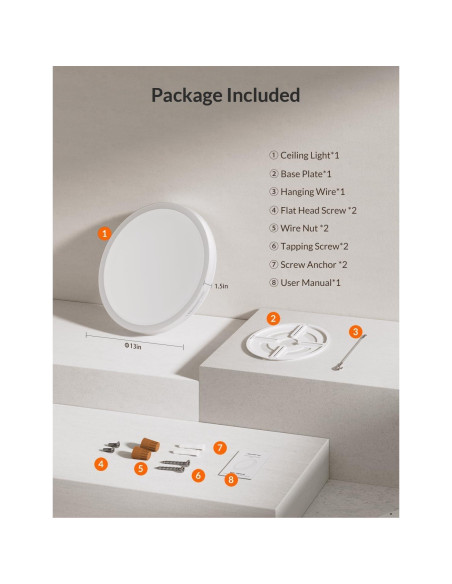 Luz de Techo Inteligente LEPOWER-TEC 33 cm RGBWW 3200 LM