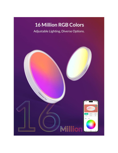 Luz de Techo Inteligente LEPOWER-TEC 33 cm RGBWW 3200 LM