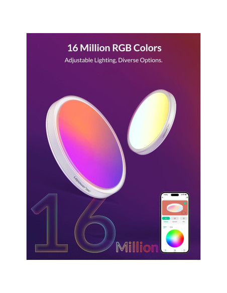 Luz de Techo Inteligente LEPOWER-TEC 33 cm RGBWW 3200 LM