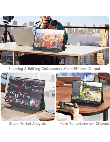 Monitor Portátil AYY 15" FHD 1080P USB-C HDMI Ultra Delgado