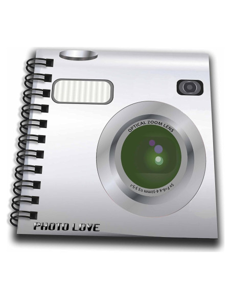 Bloc de Notas Espiral 3dRose Plateado 10.16x10.16 cm