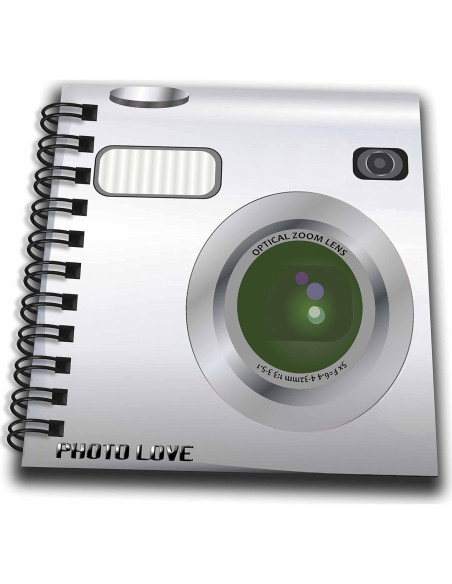 Bloc de Notas Espiral 3dRose Plateado 10.16x10.16 cm