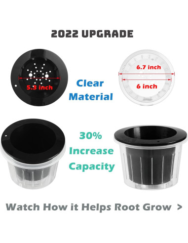 Paquete de 6 macetas autorriego DEELF OUTLET 17 cm blancas