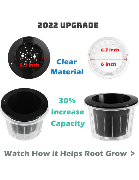 Paquete de 6 macetas autorriego DEELF OUTLET 17 cm blancas