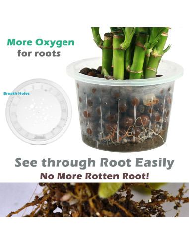 Paquete de 6 macetas autorriego DEELF OUTLET 17 cm blancas