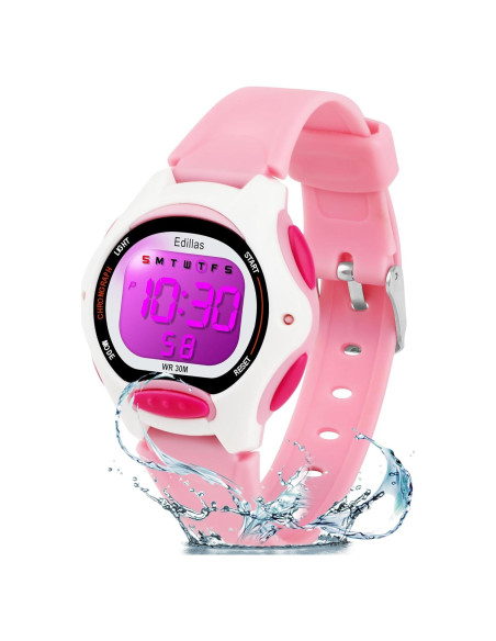 Reloj Digital Impermeable para Niños Yadelai Edi8207B 7 Colores