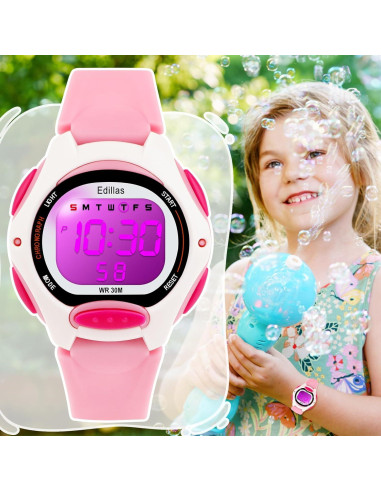 Reloj Digital Impermeable para Niños Yadelai Edi8207B 7 Colores