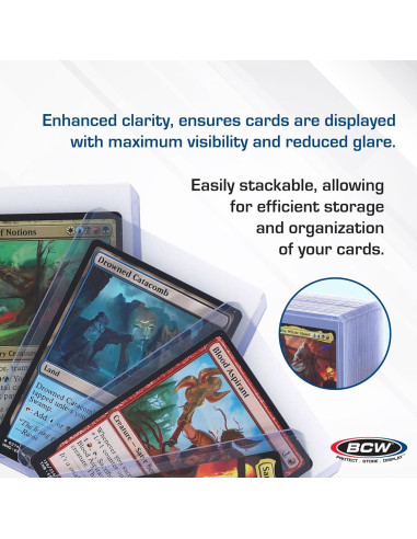 Toploaders BCW Premium 100 Pack 3x4" PVC Rígido Transparente