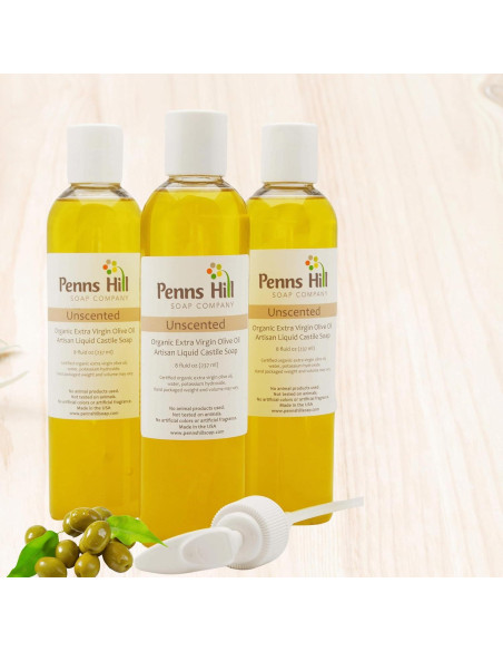 Jabón Orgánico de Aceite de Oliva Sin Fragancia 3x226g Penns Hill