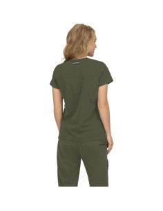 Top de Scrubs para Mujeres KOI Next Gen Oliva Jaspeado 3 Bolsillos 2