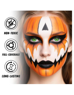 Pintura Facial y Corporal Naranja YBUETE 60g - No Tóxica 2