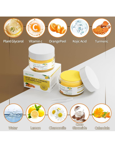 Discos Limpiadores KójiCo y Cúrcuma KCISM - 60 Unidades