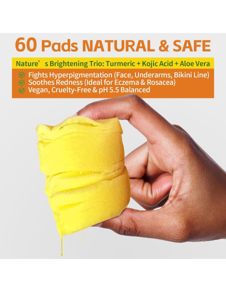 Discos Limpiadores KójiCo y Cúrcuma KCISM - 60 Unidades