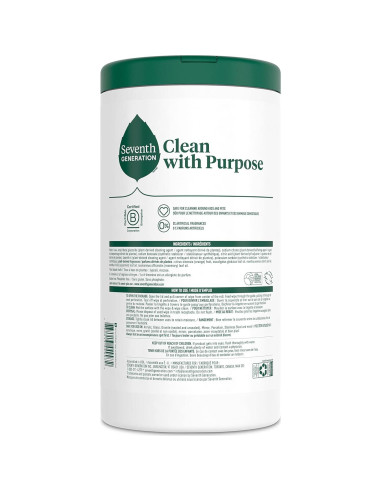 Toallitas Multiusos Seventh Generation Menta 70 Unidades x3