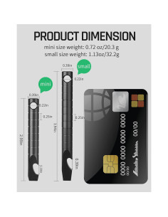 TISUR Multiherramienta de Titanio EDC 6 en 1 Llavero Negro 2