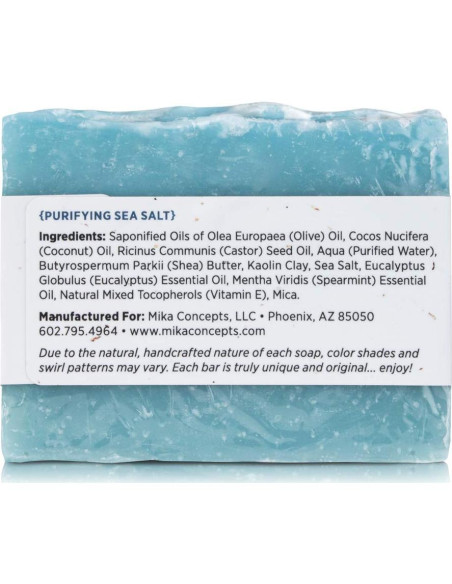 Jabón Artesanal de Sal Marina MIKA CONCEPTS 141 g - Piel Seca