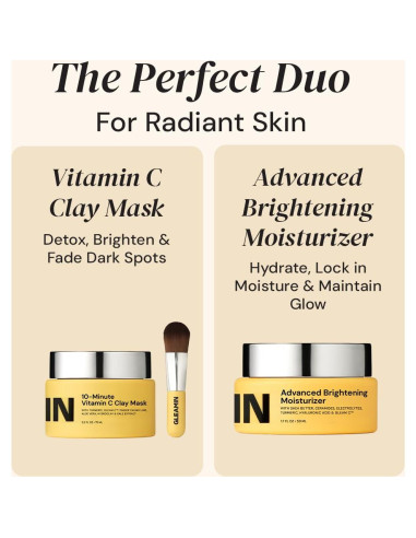 Dúo Hidratante Gleamin - Mascarilla de Arcilla y Crema Iluminadora