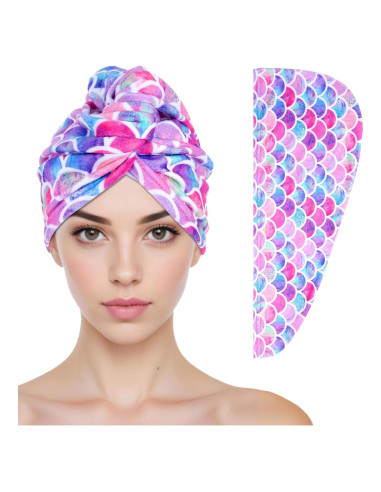 Toalla de Microfibra para Cabello Kifmurase Sirena 65x25cm