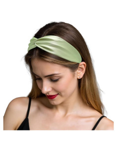 Cinta para la cabeza de seda de morera ZLYC elástica 8.5 cm