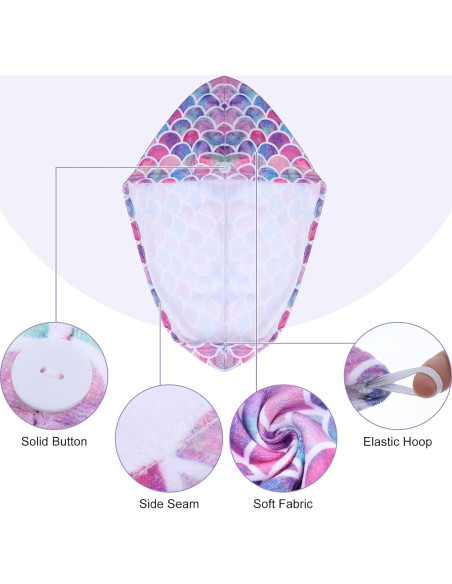 Toalla de Microfibra para Cabello Kifmurase Sirena 65x25cm