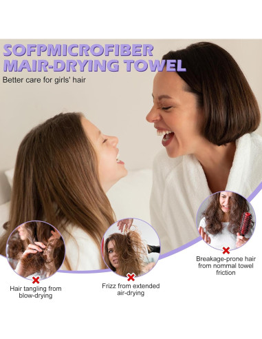 Toalla de Microfibra para Cabello Kifmurase Sirena 65x25cm