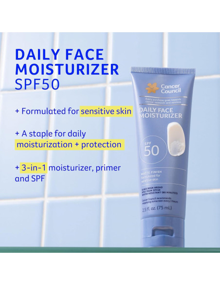 Protector Solar Facial Hidratante SPF50+ Consejo del Cáncer 75mL