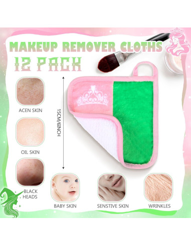 Paños Desmaquillantes Reutilizables Breling 12 Unidades Microfibra