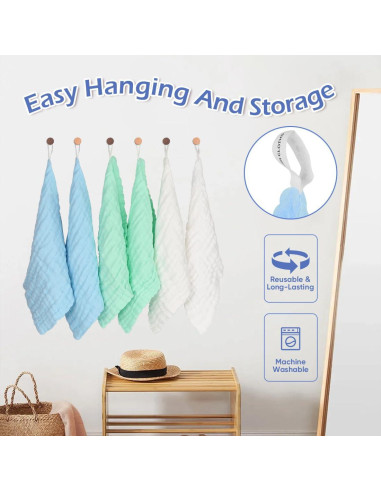 Toallitas de Lavado Facial HOMEXCEL 6 Piezas 25.4x25.4cm