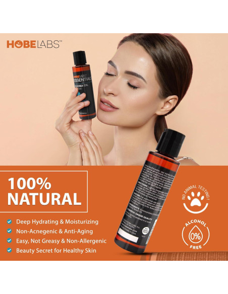 Aceite de Jojoba Puro Hobe Labs 118 ml Hidratante Corporal