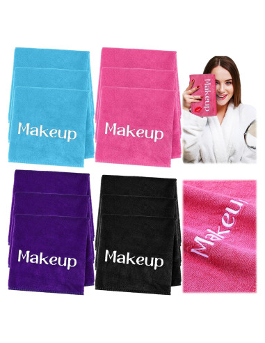 Paquete de 12 Toallas Desmaquillantes Reutilizables HunnmingRe 33x33cm