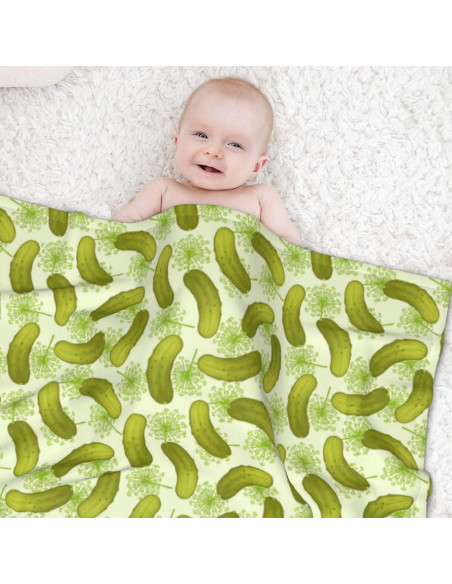 Manta Suave para Bebés ZGHQHCDRH 76x102 cm Pepinillos