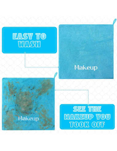 Paquete de 12 Toallas Desmaquillantes Reutilizables HunnmingRe 33x33cm