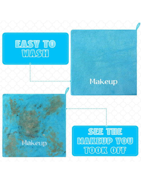 Paquete de 12 Toallas Desmaquillantes Reutilizables HunnmingRe 33x33cm