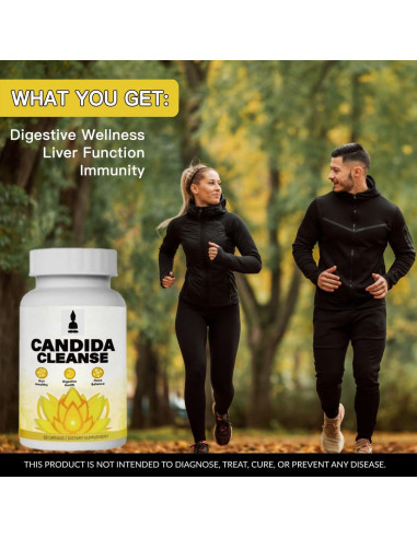 Suplemento Digestivo Candida Cleanse - 60 Cápsulas