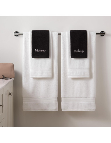 Toallas de Maquillaje Arkwright - 6 Piezas 28x43 cm Algodón Negro