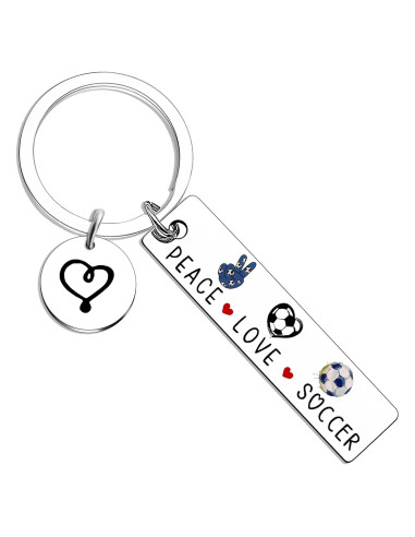 Llavero de Fútbol Plata - Regalo para Equipos y Entrenadores