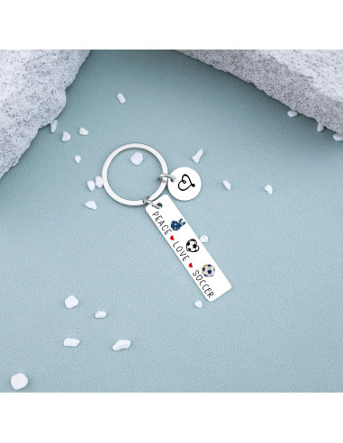 Llavero de Fútbol Plata - Regalo para Equipos y Entrenadores