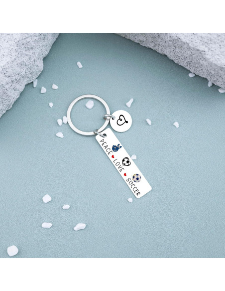 Llavero de Fútbol Plata - Regalo para Equipos y Entrenadores