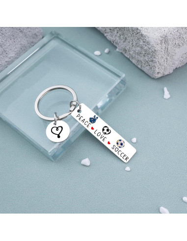 Llavero de Fútbol Plata - Regalo para Equipos y Entrenadores